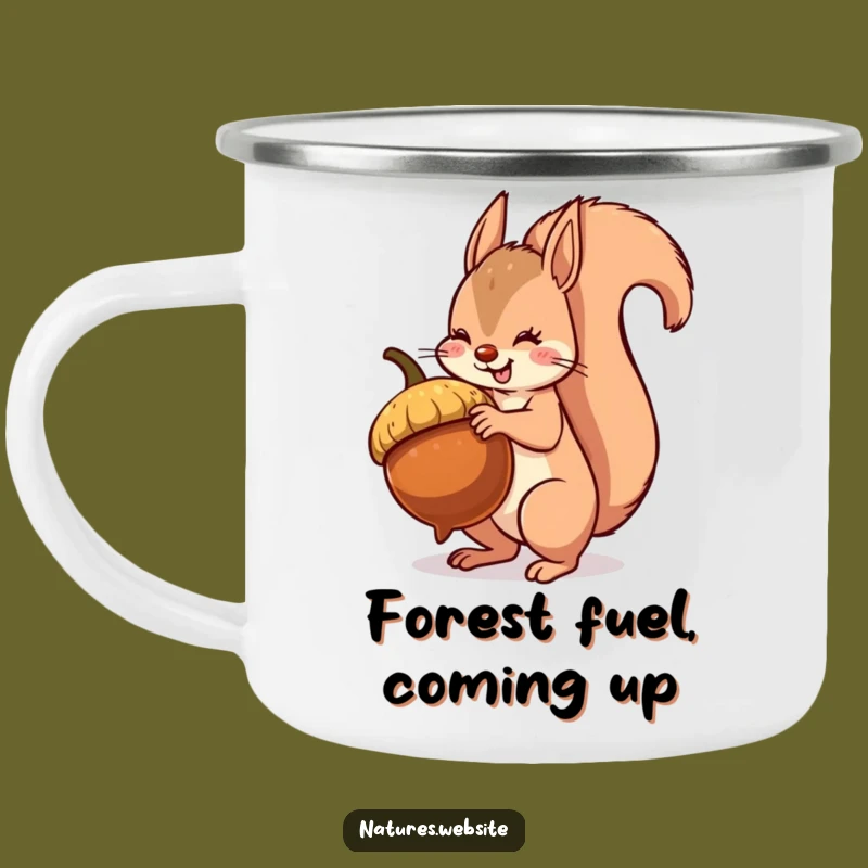 Funny Squirrel Camping Mug: Acorn Adventure - A Hilarious Outdoor Gift