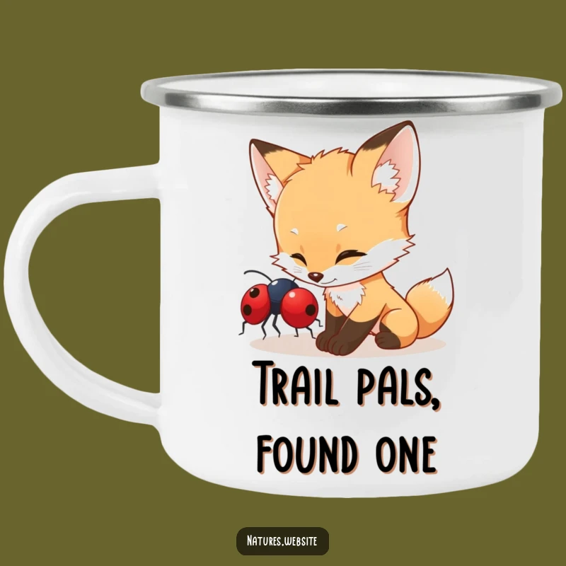 Funny Fox Cub Camping Mug: Nature's Curiosity - A Hilarious Outdoor Gift