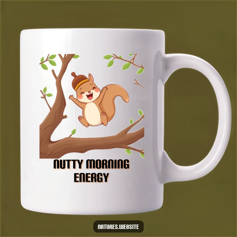 Funny Squirrel Acorn Mug: Joyful Character Gift for Nature Lovers