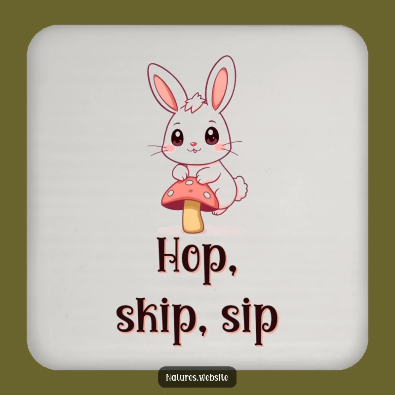 Funny Bunny Hopping Coasters: Protect Surfaces with Whimsical Flair