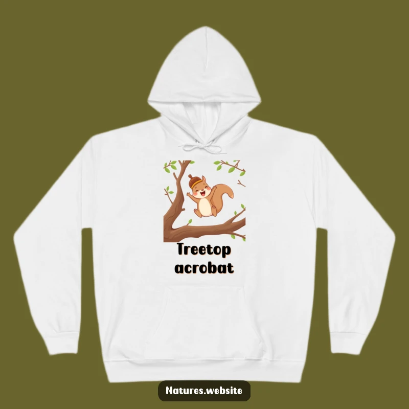 Cozy Funny Squirrel Acorn Hoodie: Joyful Character Warm Gift