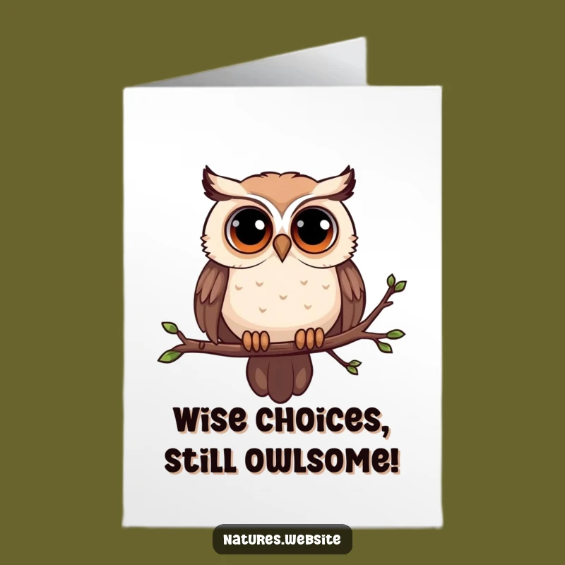 Free Printable Funny Owl Birthday Card: Curious Perch, Downloadable Laugh for Him or Her