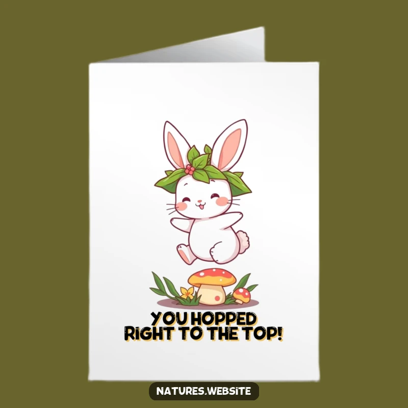 Free Printable Bunny Card: Celebrate Success with this Funny Downloadable Leap!