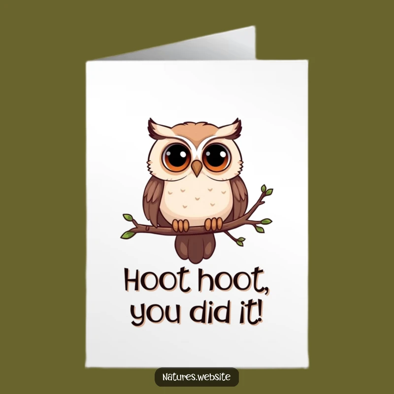 Free Printable Owl Congratulations Card: Perched with Pride, Downloadable Success for Any Occasion
