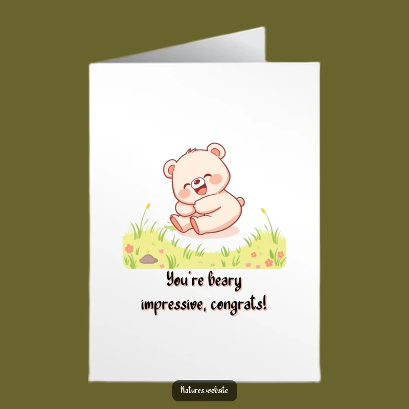 Free Printable Bear Card: Celebrate with Giggles, a Funny Downloadable!